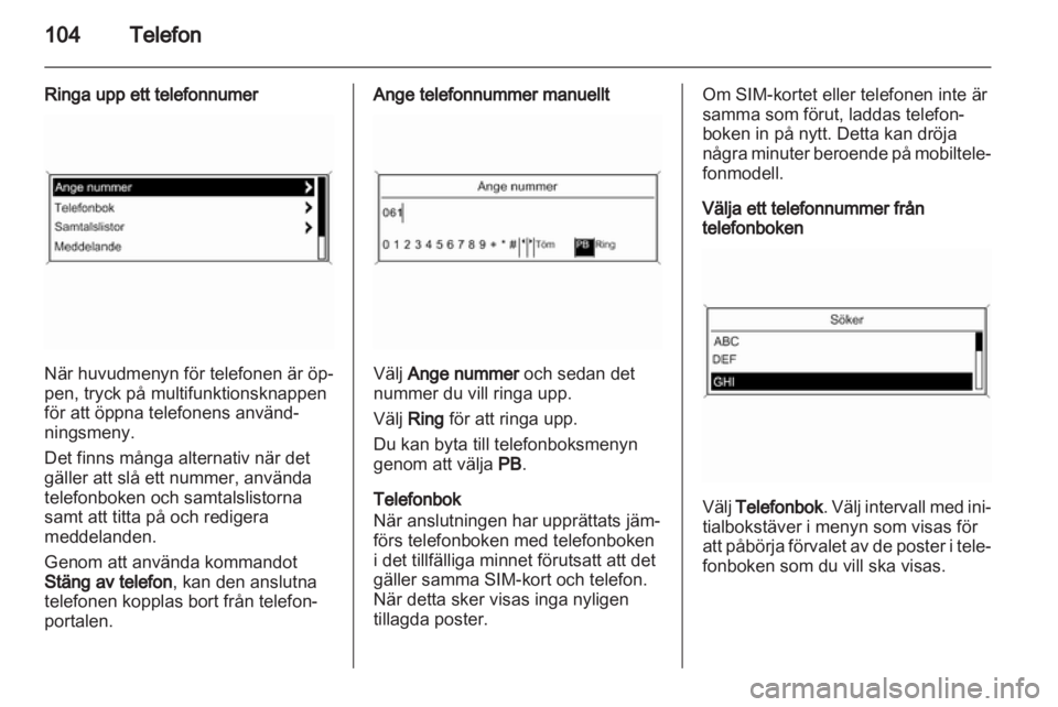 OPEL MERIVA 2011  Handbok för infotainmentsystem 