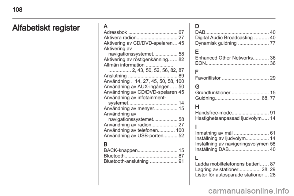 OPEL MERIVA 2011 Handbok för infotainmentsystem OPEL MERIVA 2011 Handbok för infotainmentsystem