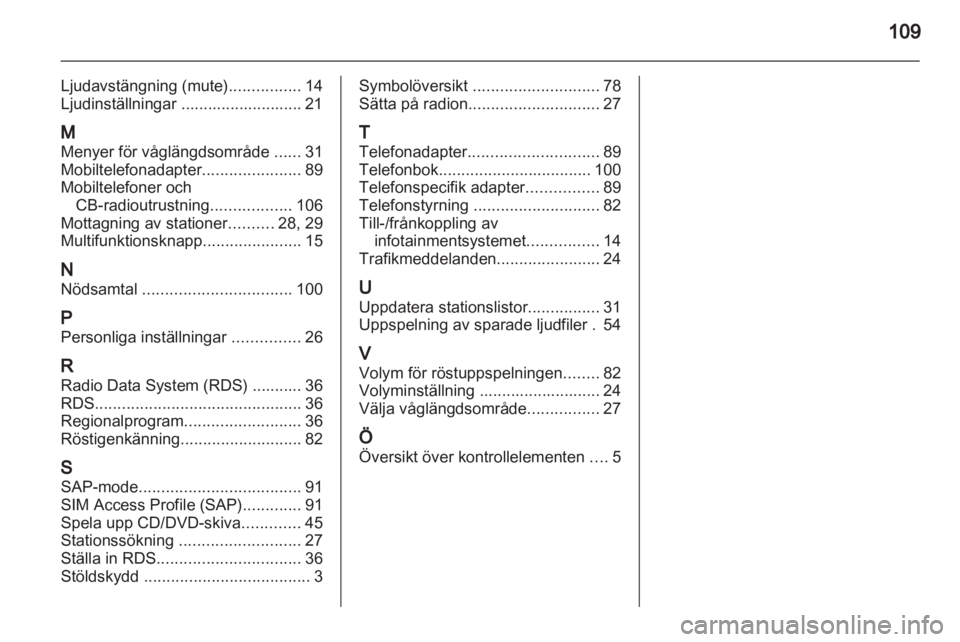 OPEL MERIVA 2011 Handbok för infotainmentsystem OPEL MERIVA 2011 Handbok för infotainmentsystem