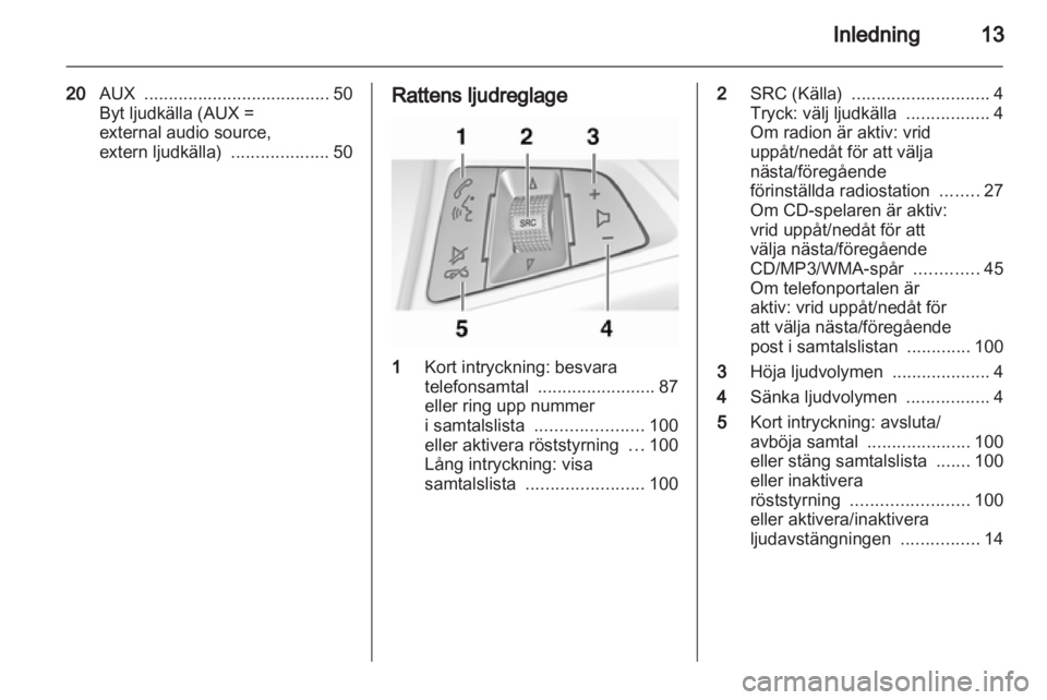 OPEL MERIVA 2011 Handbok för infotainmentsystem OPEL MERIVA 2011 Handbok för infotainmentsystem