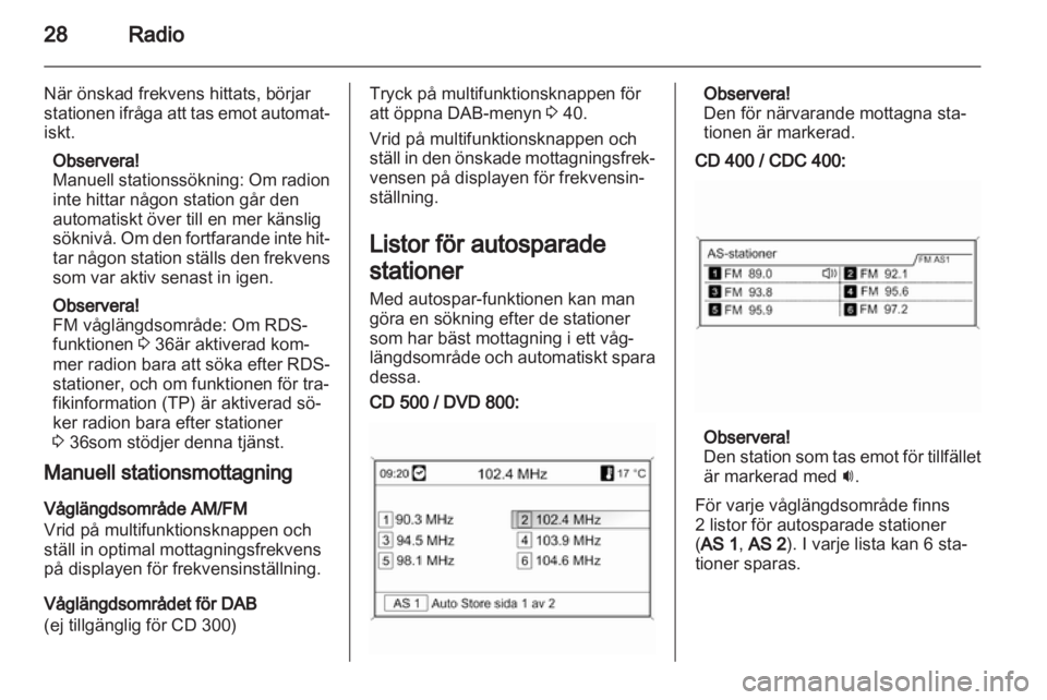 OPEL MERIVA 2011  Handbok för infotainmentsystem 