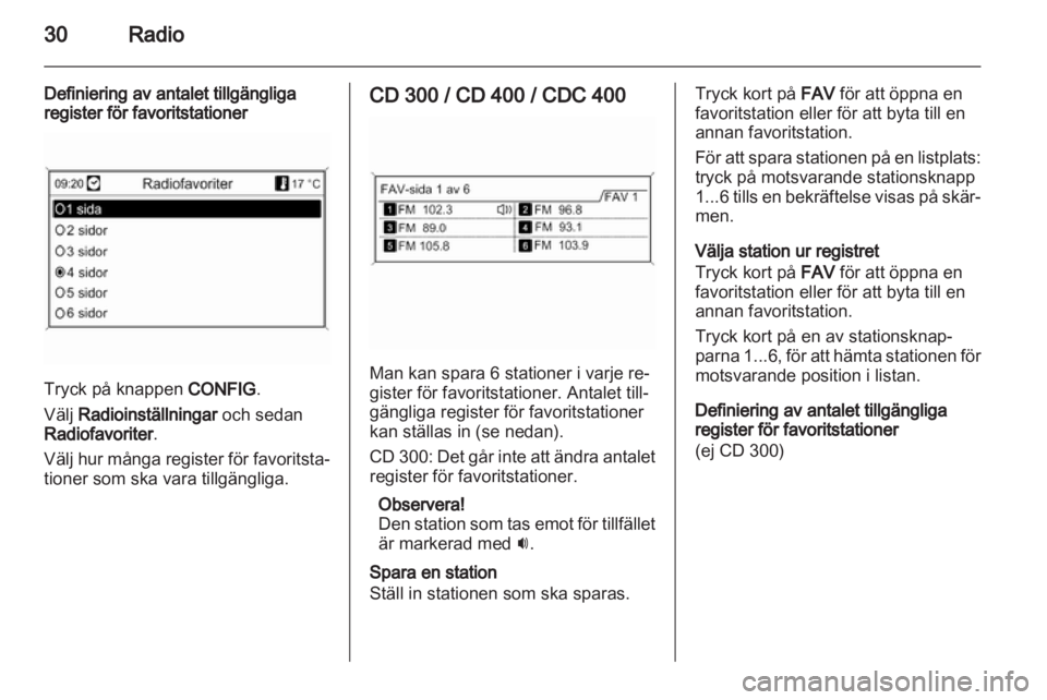 OPEL MERIVA 2011  Handbok för infotainmentsystem 