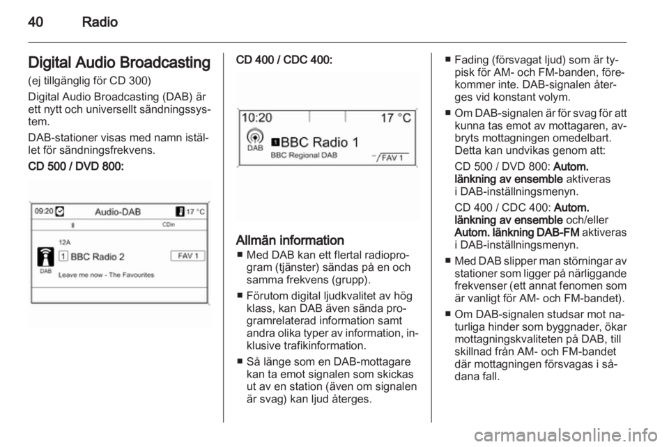 OPEL MERIVA 2011 Handbok för infotainmentsystem OPEL MERIVA 2011 Handbok för infotainmentsystem