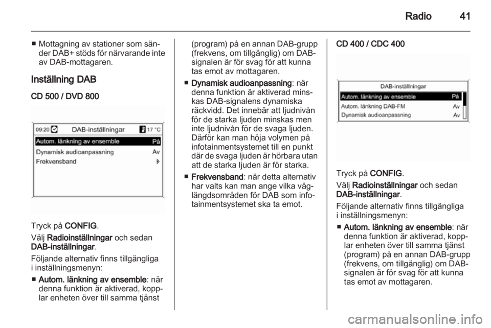 OPEL MERIVA 2011  Handbok för infotainmentsystem 