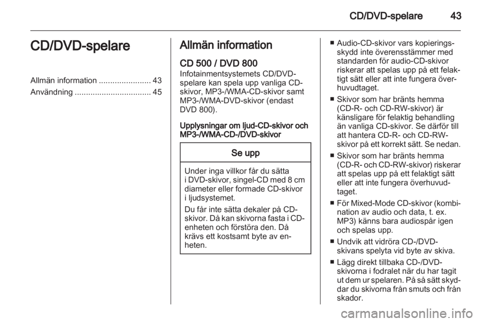 OPEL MERIVA 2011  Handbok för infotainmentsystem 