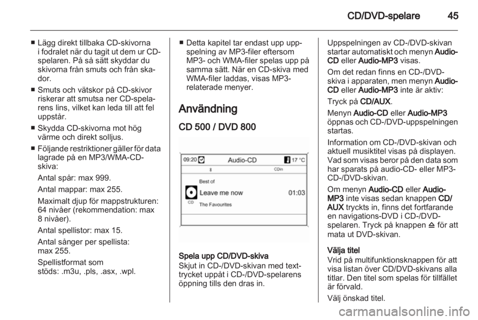 OPEL MERIVA 2011  Handbok för infotainmentsystem 