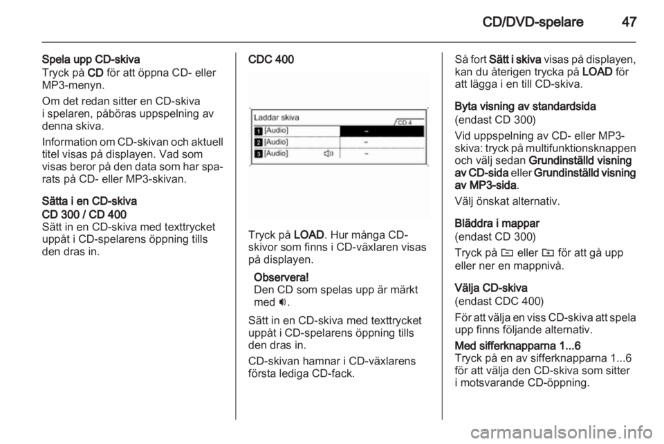 OPEL MERIVA 2011  Handbok för infotainmentsystem 