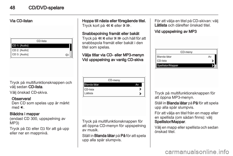 OPEL MERIVA 2011  Handbok för infotainmentsystem 