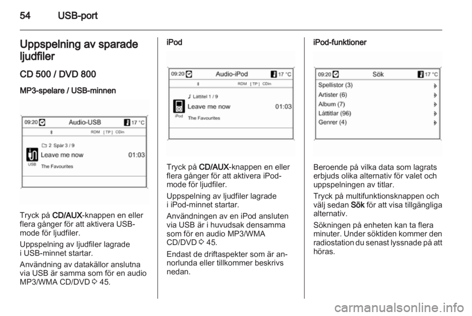 OPEL MERIVA 2011 Handbok för infotainmentsystem OPEL MERIVA 2011 Handbok för infotainmentsystem