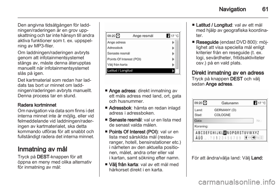 OPEL MERIVA 2011  Handbok för infotainmentsystem 