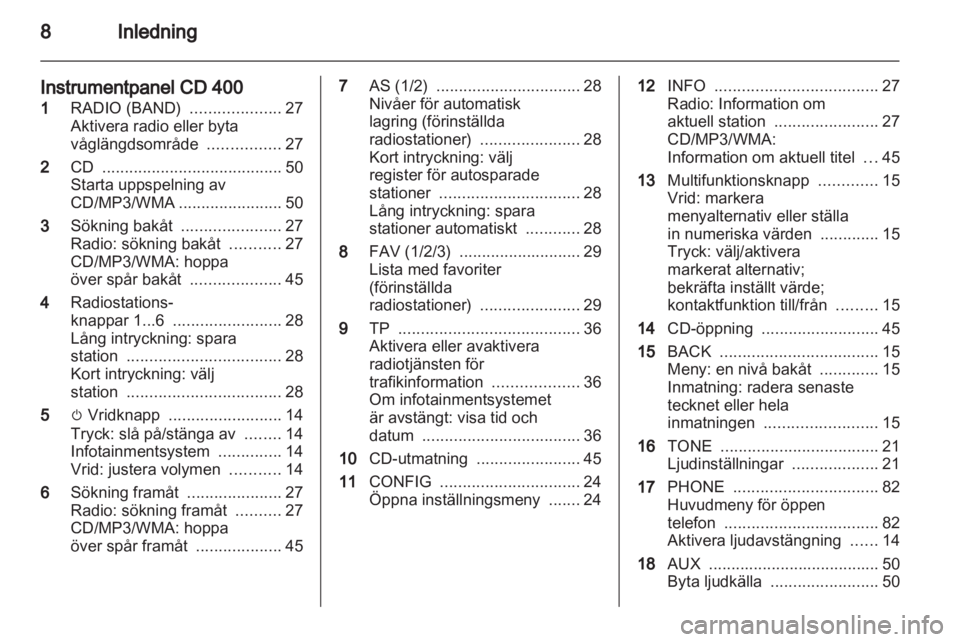 OPEL MERIVA 2011 Handbok för infotainmentsystem OPEL MERIVA 2011 Handbok för infotainmentsystem