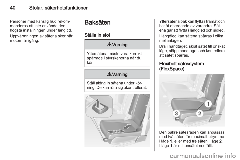 OPEL MERIVA 2011  Instruktionsbok 