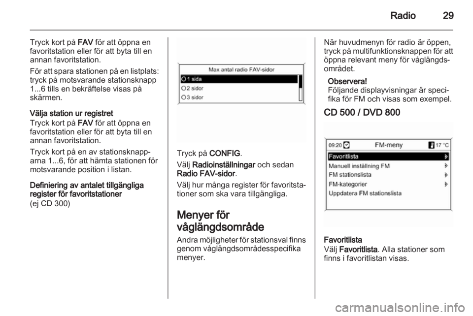 OPEL MERIVA 2011.25  Handbok för infotainmentsystem 