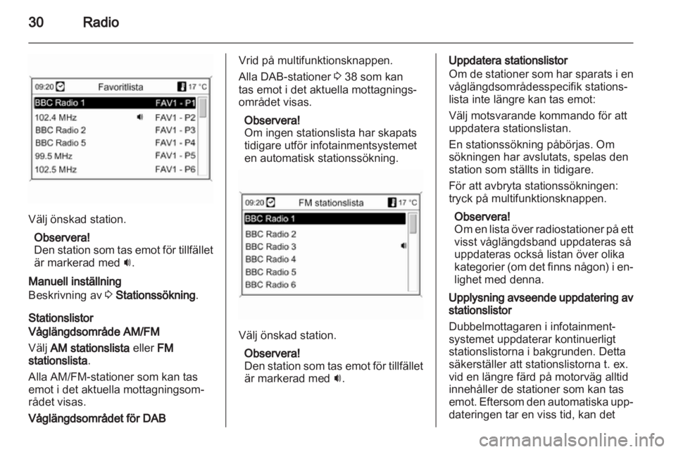 OPEL MERIVA 2011.25  Handbok för infotainmentsystem 