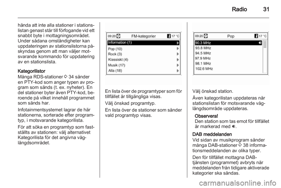 OPEL MERIVA 2011.25  Handbok för infotainmentsystem 