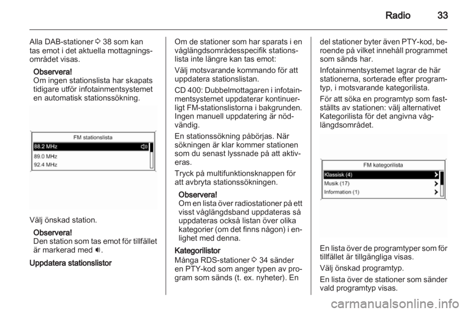 OPEL MERIVA 2011.25  Handbok för infotainmentsystem 