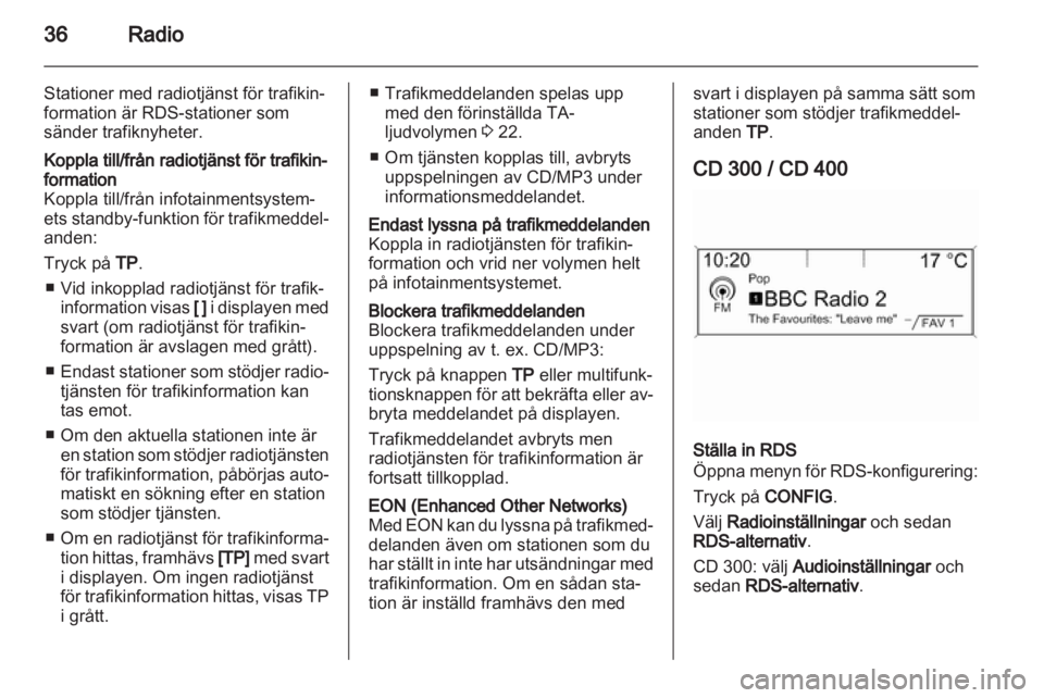 OPEL MERIVA 2011.25  Handbok för infotainmentsystem 