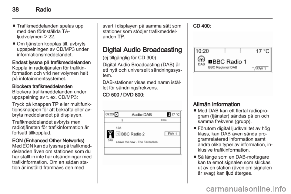 OPEL MERIVA 2011.25  Handbok för infotainmentsystem 