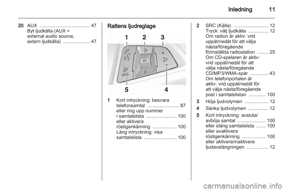 OPEL MERIVA 2011.5 Handbok för infotainmentsystem OPEL MERIVA 2011.5 Handbok för infotainmentsystem