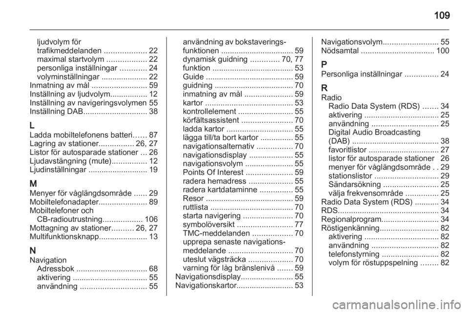 OPEL MERIVA 2011.5 Handbok för infotainmentsystem OPEL MERIVA 2011.5 Handbok för infotainmentsystem