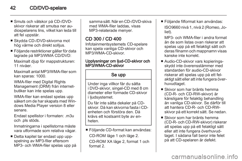 OPEL MERIVA 2011.5 Handbok för infotainmentsystem OPEL MERIVA 2011.5 Handbok för infotainmentsystem