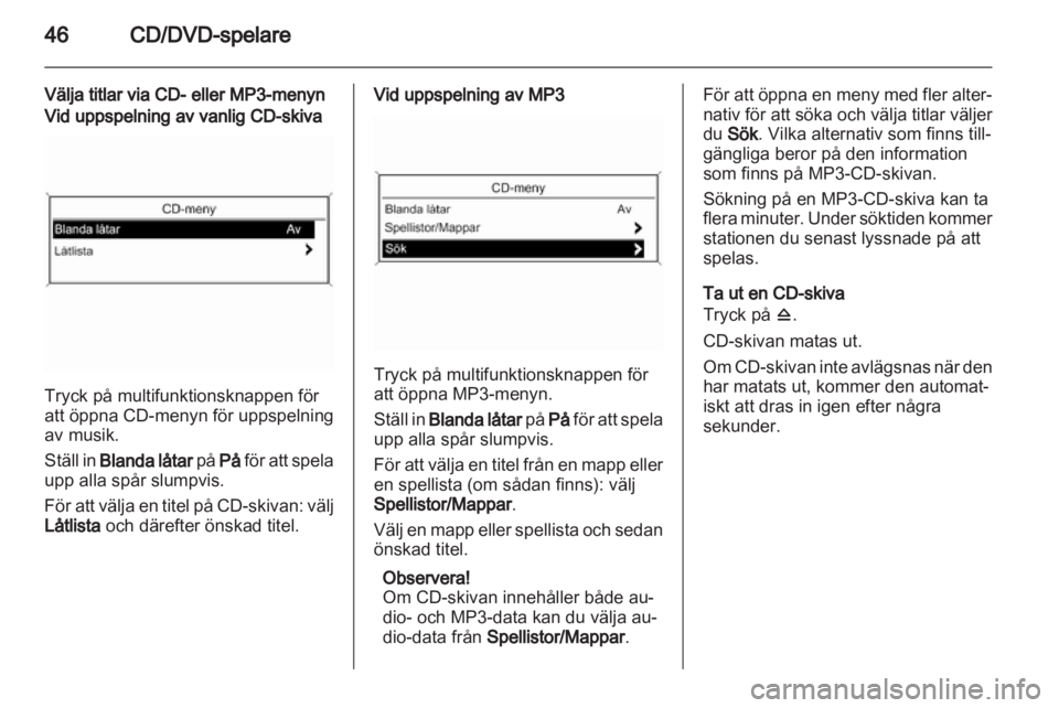 OPEL MERIVA 2011.5 Handbok för infotainmentsystem OPEL MERIVA 2011.5 Handbok för infotainmentsystem