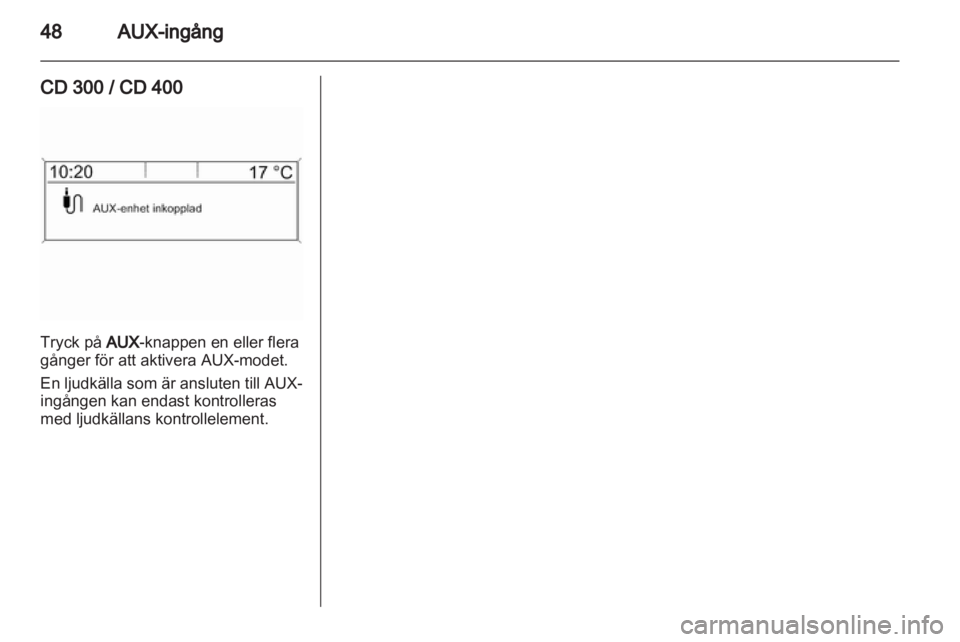 OPEL MERIVA 2011.5 Handbok för infotainmentsystem OPEL MERIVA 2011.5 Handbok för infotainmentsystem