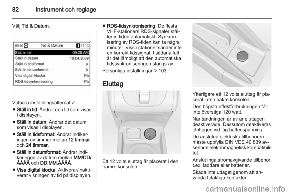 OPEL MERIVA 2011.5  Instruktionsbok 