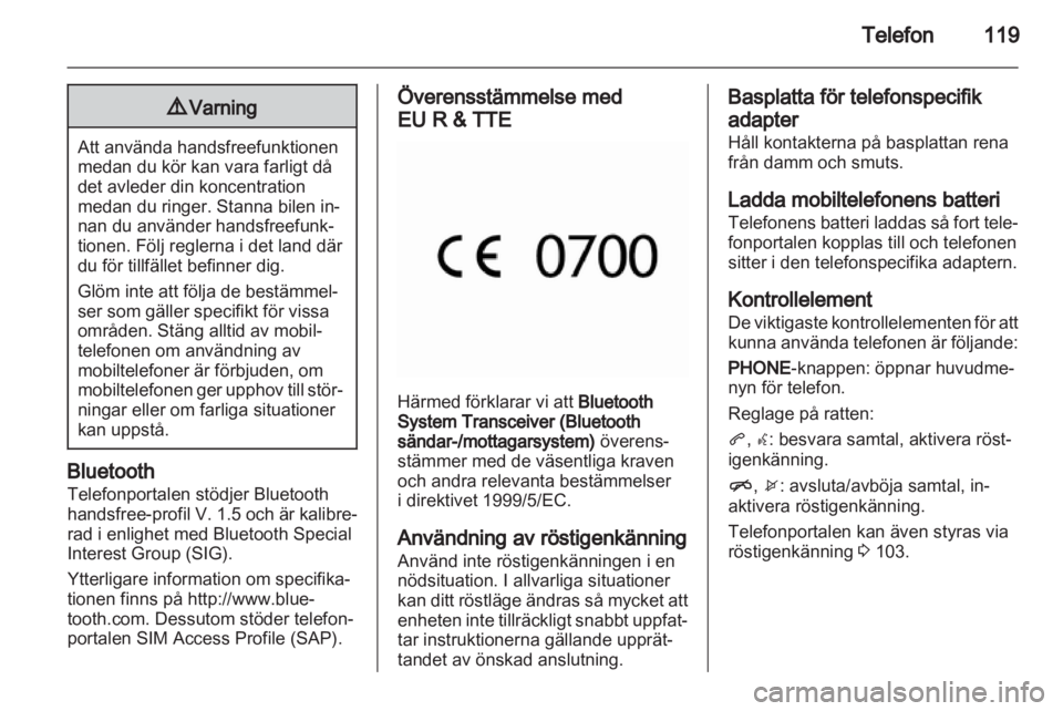 OPEL MERIVA 2012 Handbok för infotainmentsystem OPEL MERIVA 2012 Handbok för infotainmentsystem