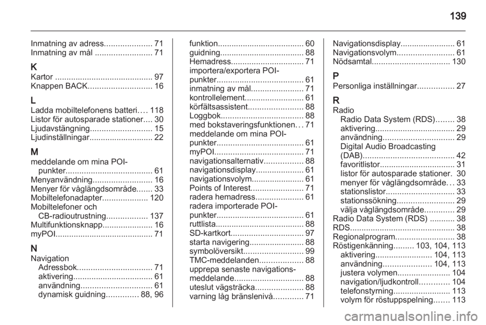 OPEL MERIVA 2012 Handbok för infotainmentsystem OPEL MERIVA 2012 Handbok för infotainmentsystem