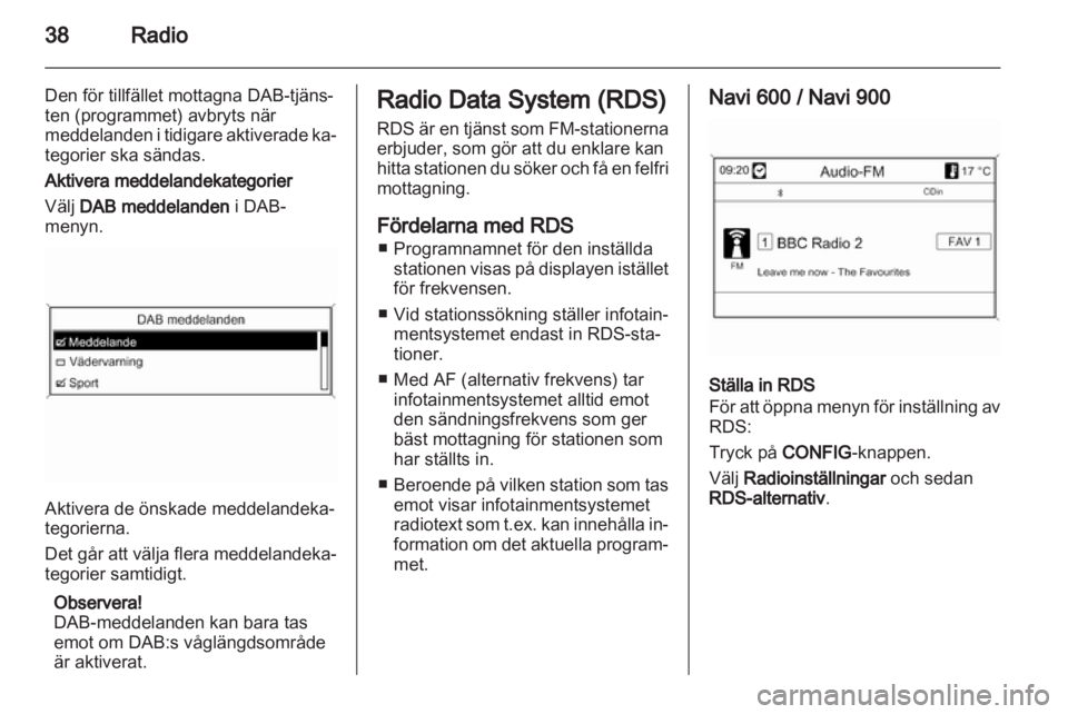 OPEL MERIVA 2012 Handbok för infotainmentsystem OPEL MERIVA 2012 Handbok för infotainmentsystem