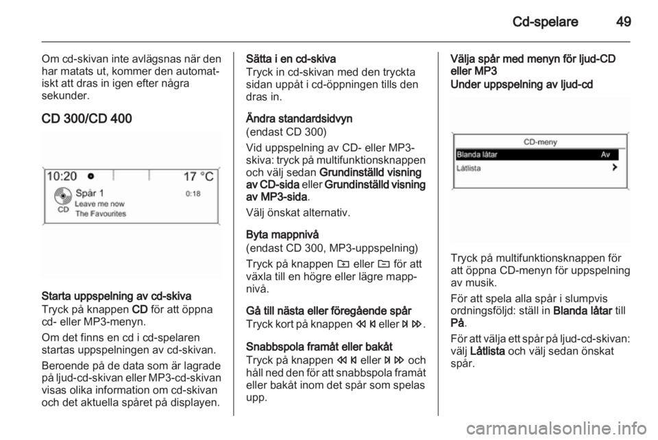 OPEL MERIVA 2012 Handbok för infotainmentsystem OPEL MERIVA 2012 Handbok för infotainmentsystem