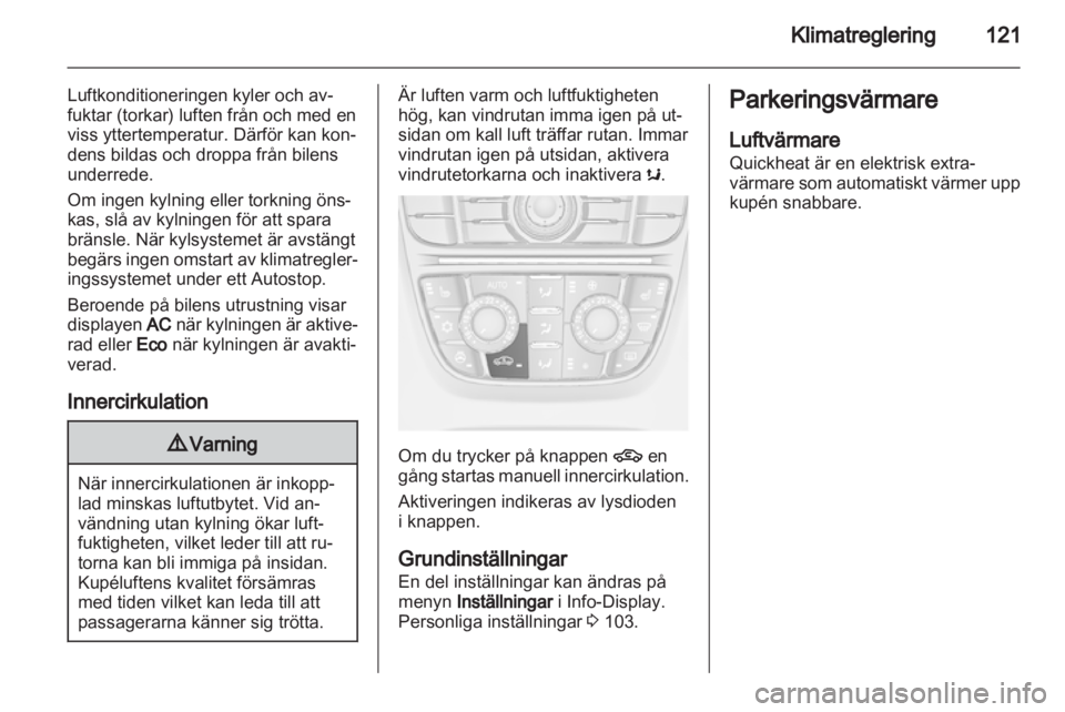OPEL MERIVA 2012  Instruktionsbok 