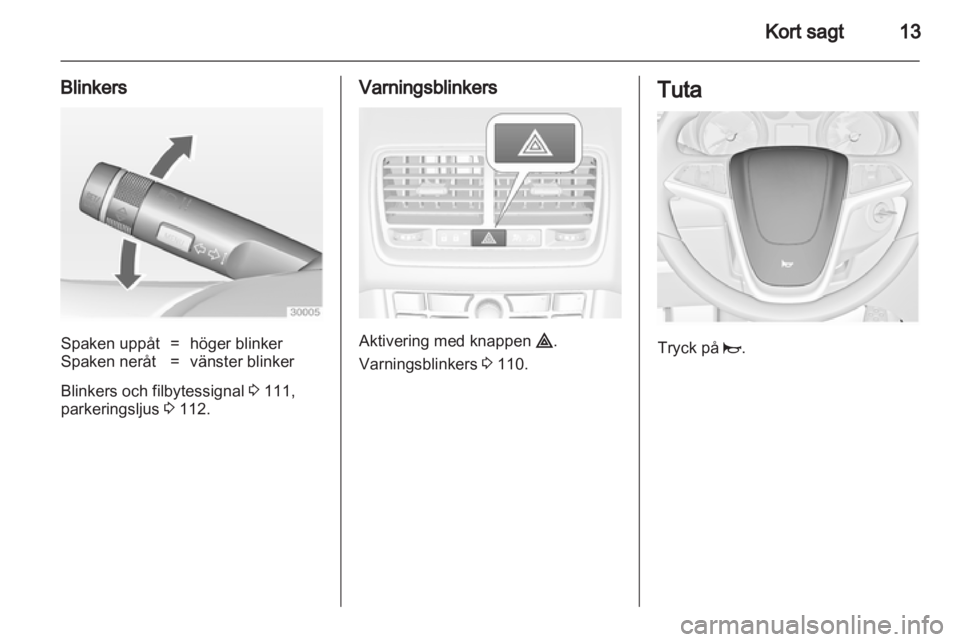 OPEL MERIVA 2012 Instruktionsbok OPEL MERIVA 2012 Instruktionsbok