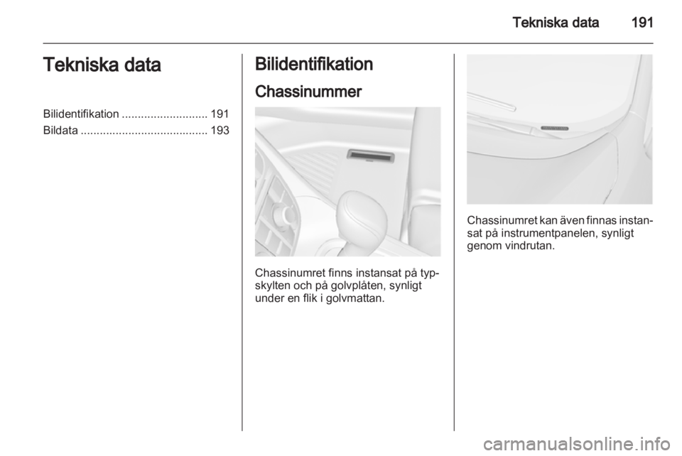 OPEL MERIVA 2012  Instruktionsbok 