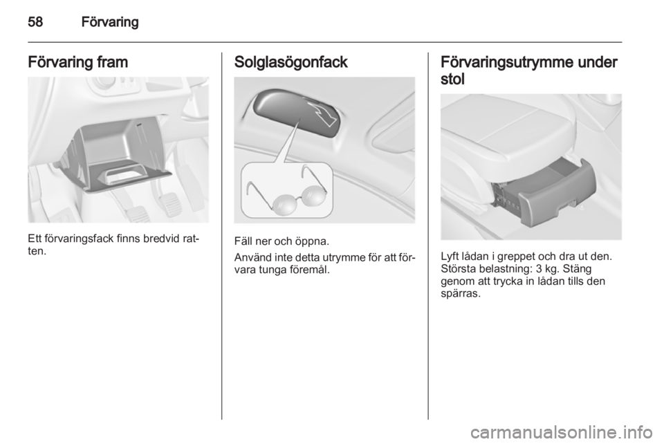 OPEL MERIVA 2012 Instruktionsbok OPEL MERIVA 2012 Instruktionsbok