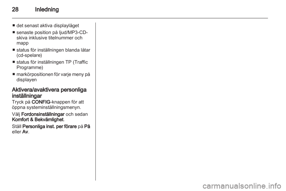 OPEL MERIVA 2012.5  Handbok för infotainmentsystem 