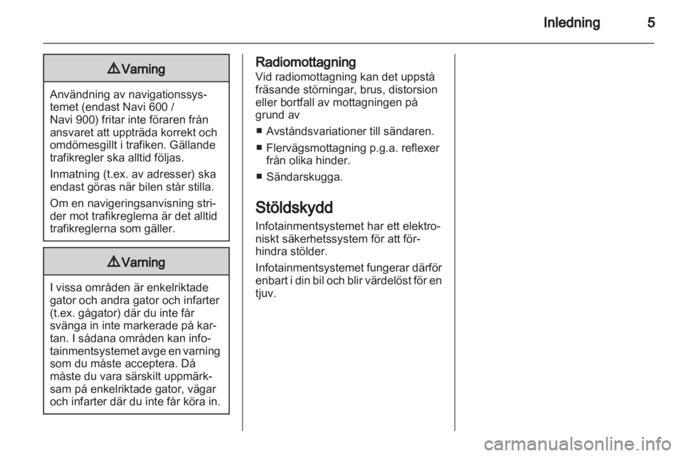 OPEL MERIVA 2012.5  Handbok för infotainmentsystem 
