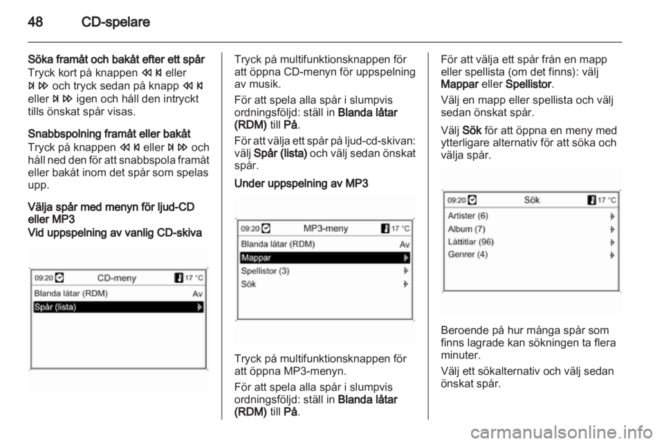 OPEL MERIVA 2012.5  Handbok för infotainmentsystem 