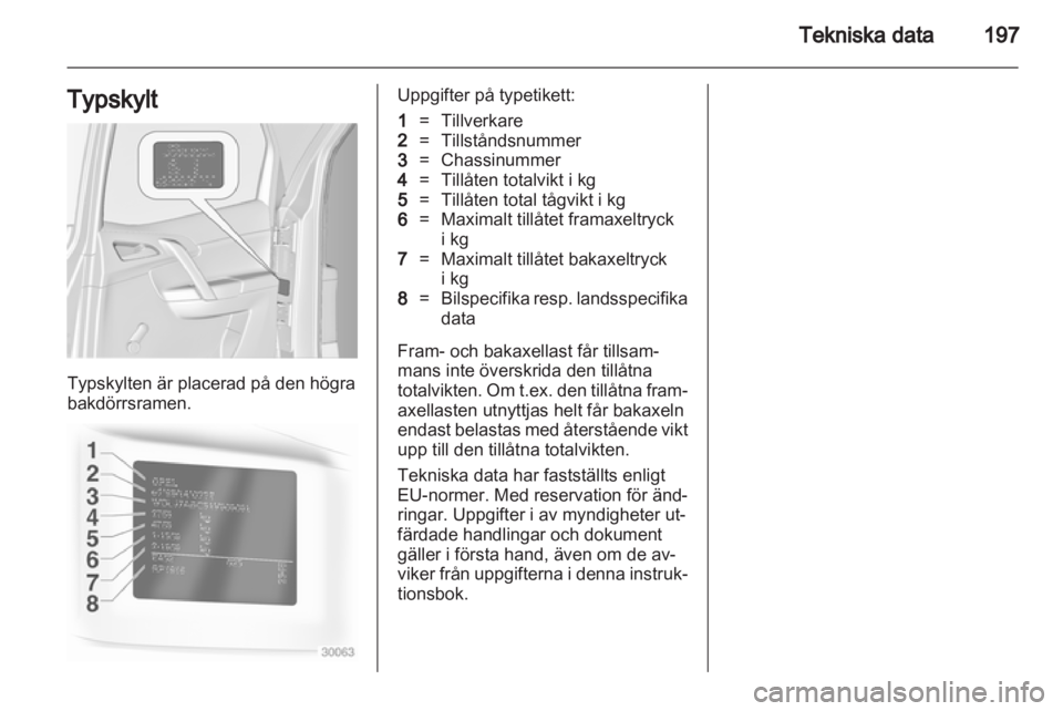 OPEL MERIVA 2012.5  Instruktionsbok 