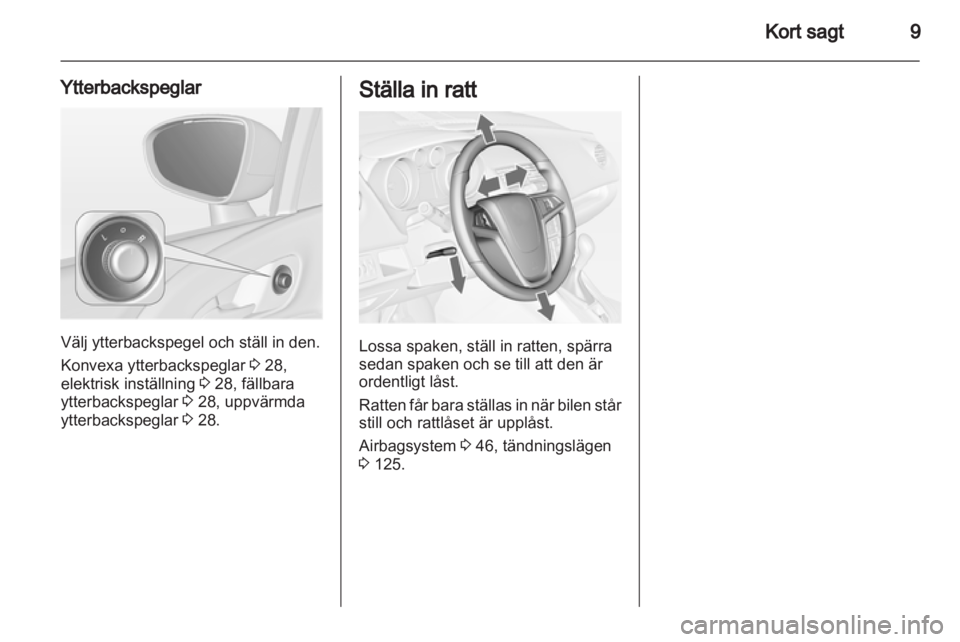 OPEL MERIVA 2013  Instruktionsbok 