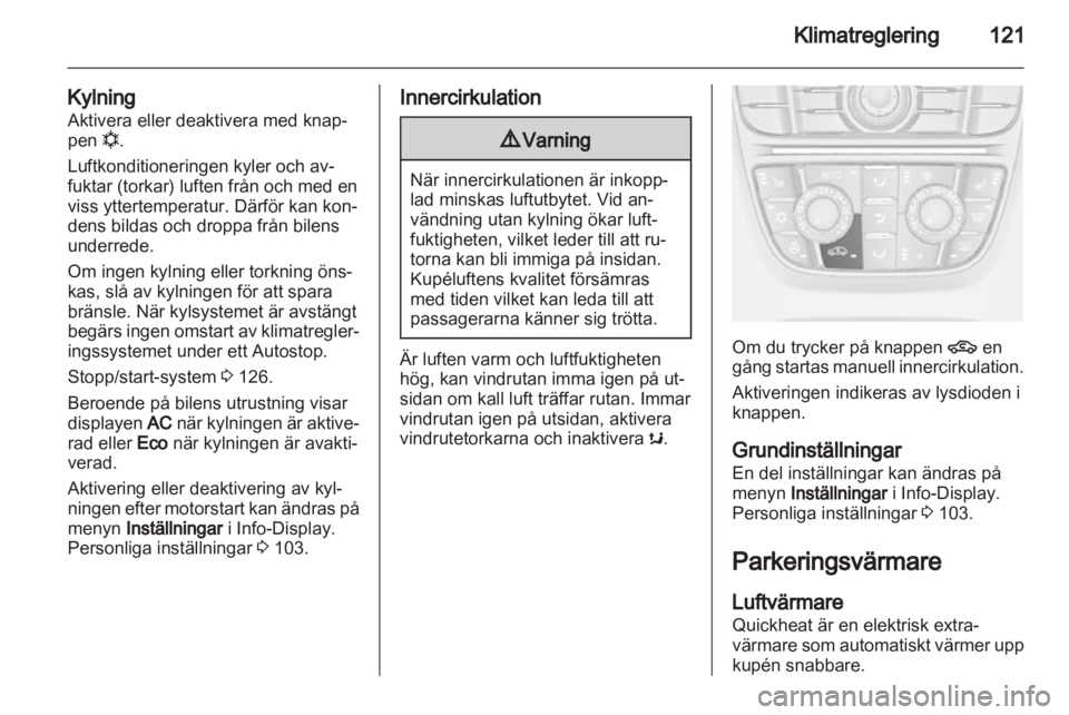 OPEL MERIVA 2013  Instruktionsbok 