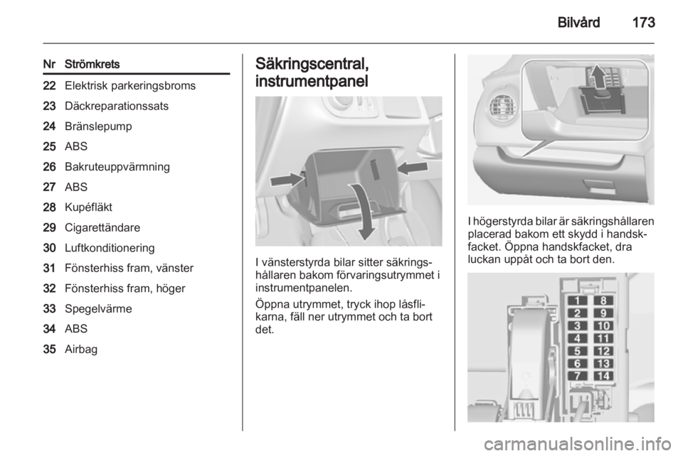 OPEL MERIVA 2013  Instruktionsbok 