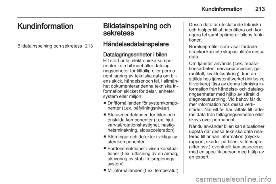 OPEL MERIVA 2013  Instruktionsbok 