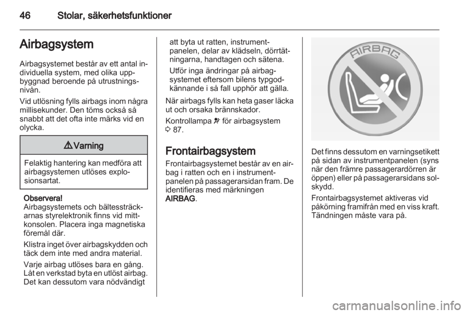 OPEL MERIVA 2013  Instruktionsbok 