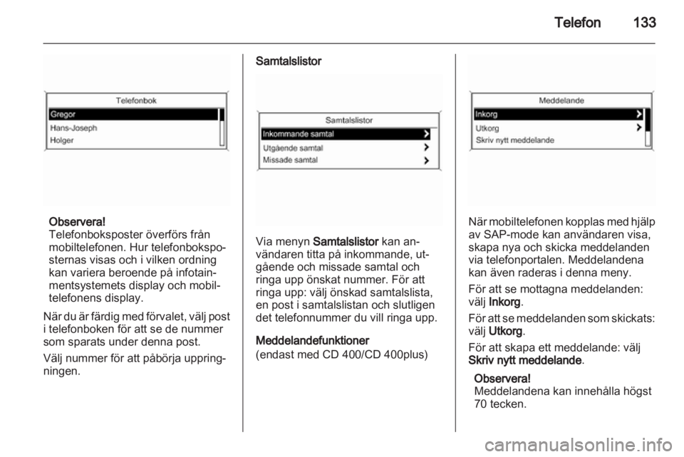 OPEL MERIVA 2013.5  Handbok för infotainmentsystem 