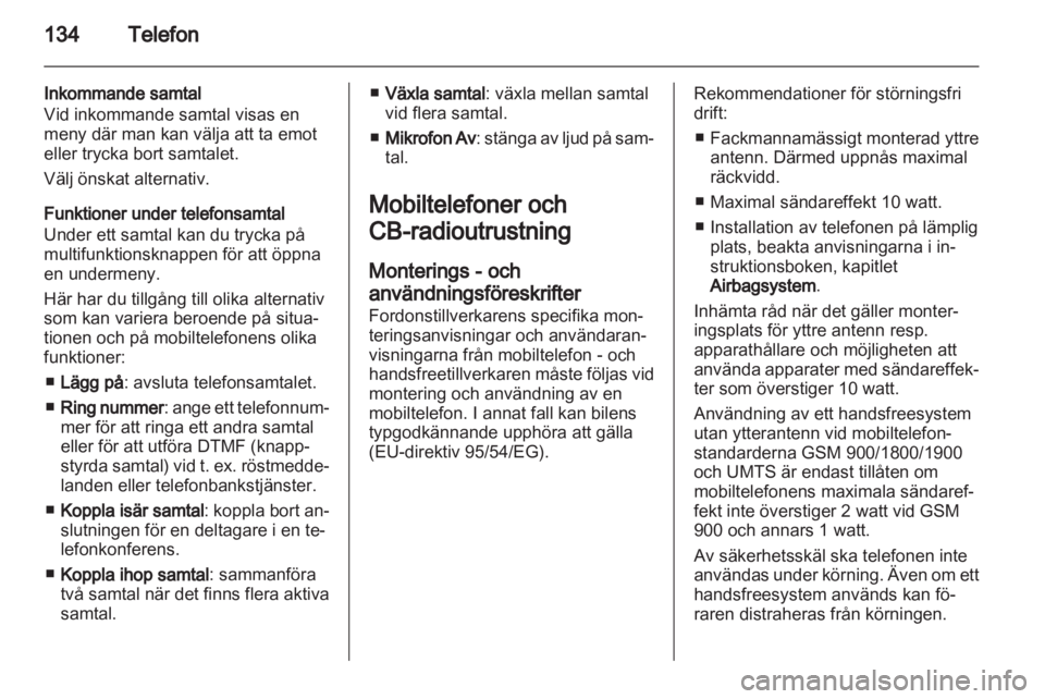 OPEL MERIVA 2013.5  Handbok för infotainmentsystem 