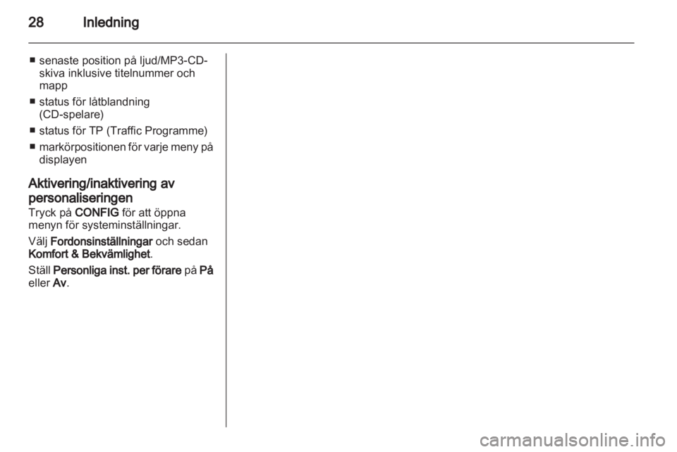 OPEL MERIVA 2013.5  Handbok för infotainmentsystem 
