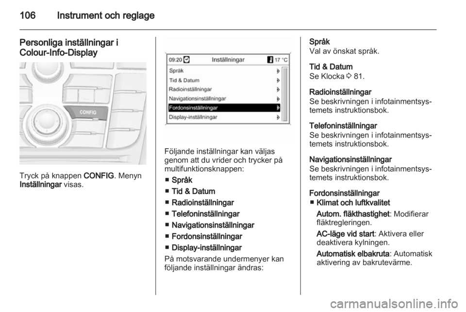 OPEL MERIVA 2013.5  Instruktionsbok 