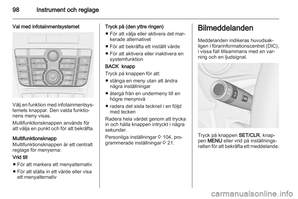 OPEL MERIVA 2013.5  Instruktionsbok 